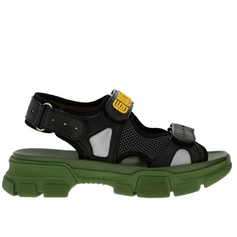 sandalias gucci verdes|gucci sandalias de piel.